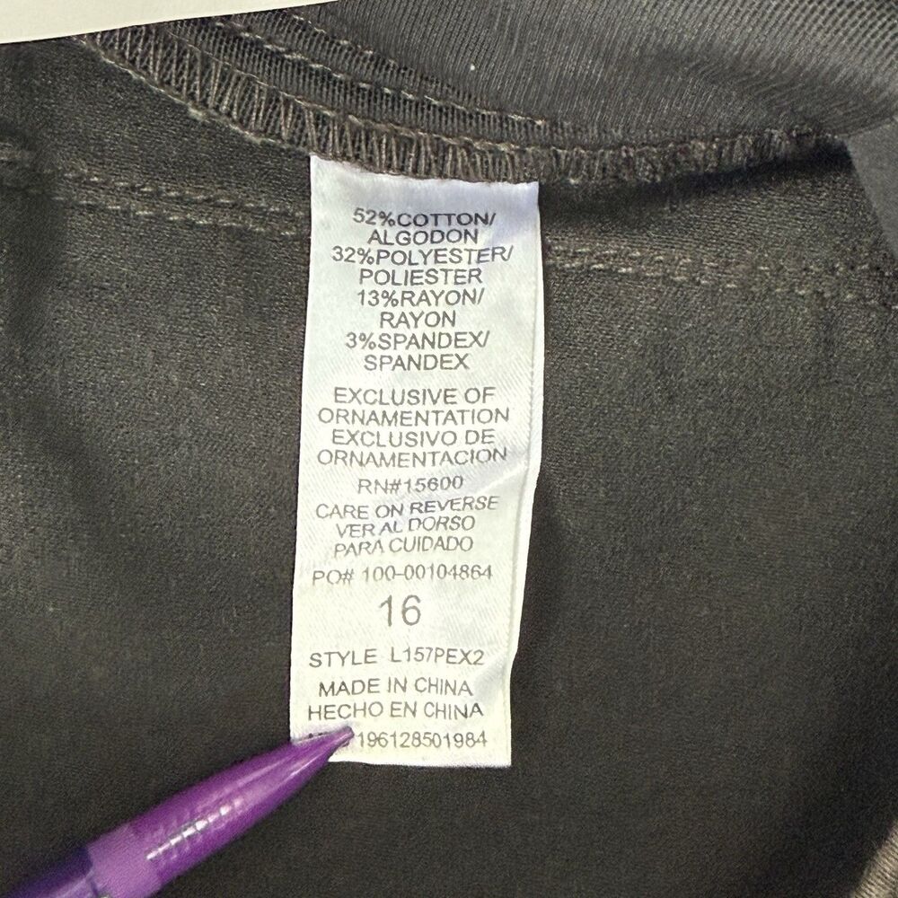 Wit & Wisdom Size 16 ‘Ab’solution Stretch High Rise Bootcut Pants Espresso NWT - Picture 5 of 9